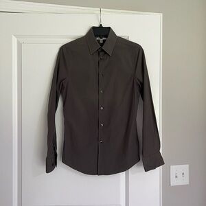 Express Dark Gray Mens Dress Shirt